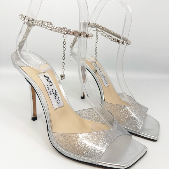 Jimmy Choo
Women's Saeda 100 Embellished High Heel Sandals - Picture 3 of 10
